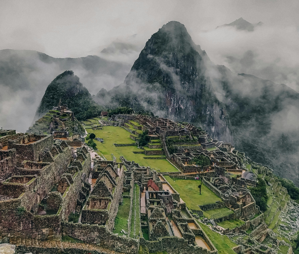 Machu Picchu in winter conditions