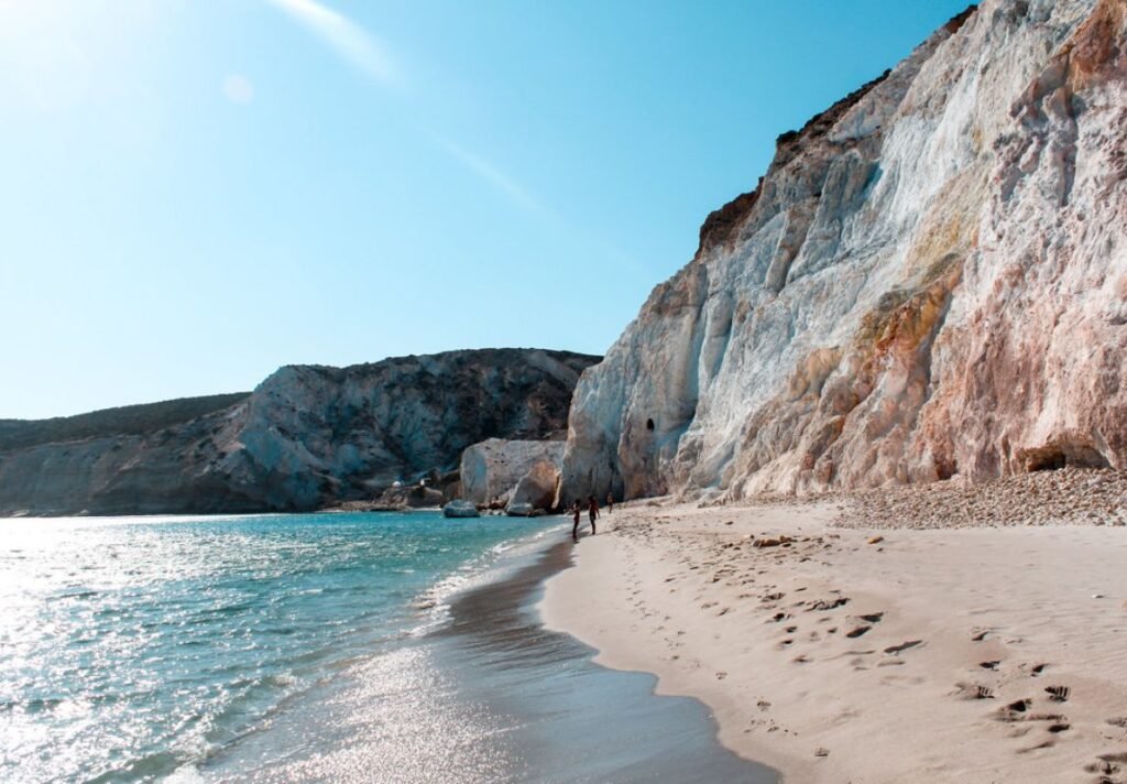 A beach in Milos, Greece